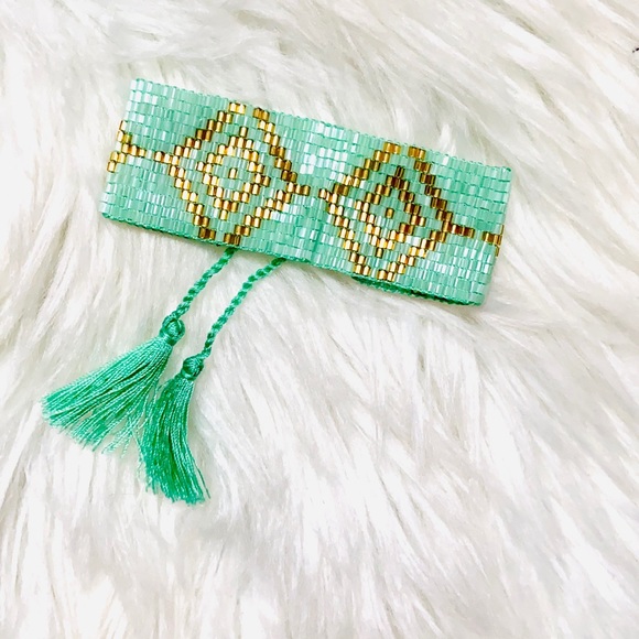 ⚡️ BOHO BEADED TASSEL CUFFS ⚡️ - Picture 7 of 7